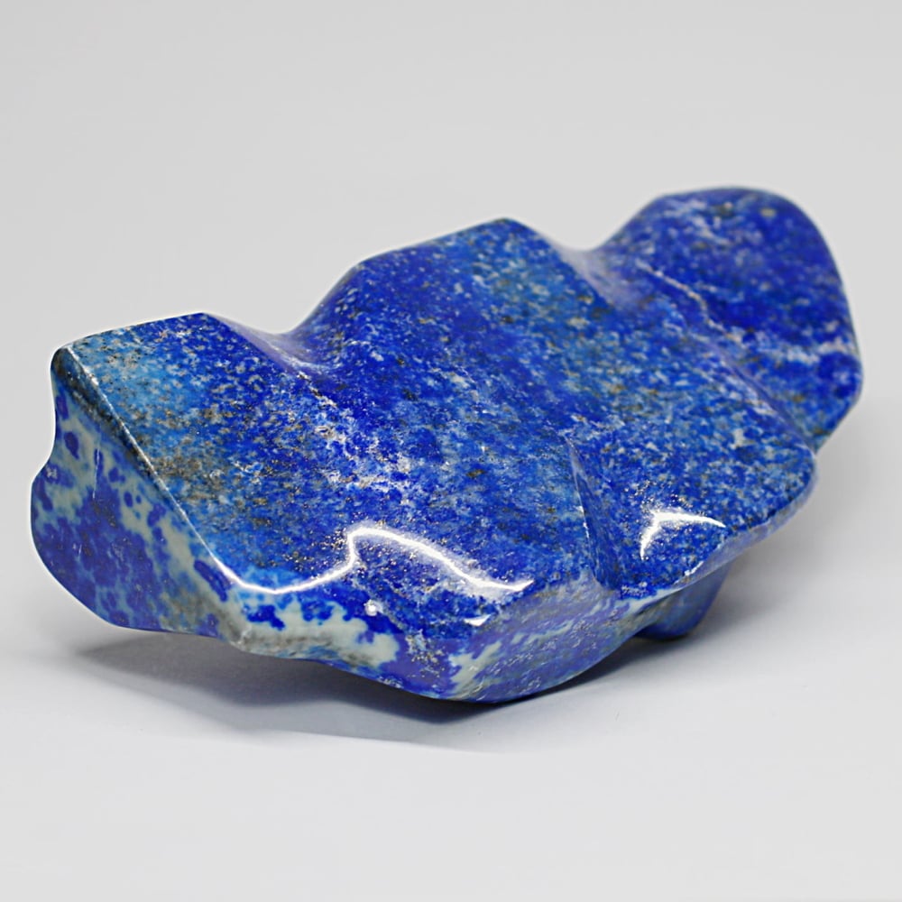 高品質]アフガニスタン産ラピスラズリ磨き原石/フリーフォーム（置物