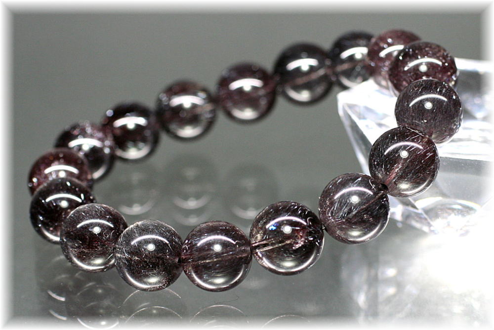 高品質]花火ブラックスーパーセブンブレスレット（約12mm玉） - 埼玉県