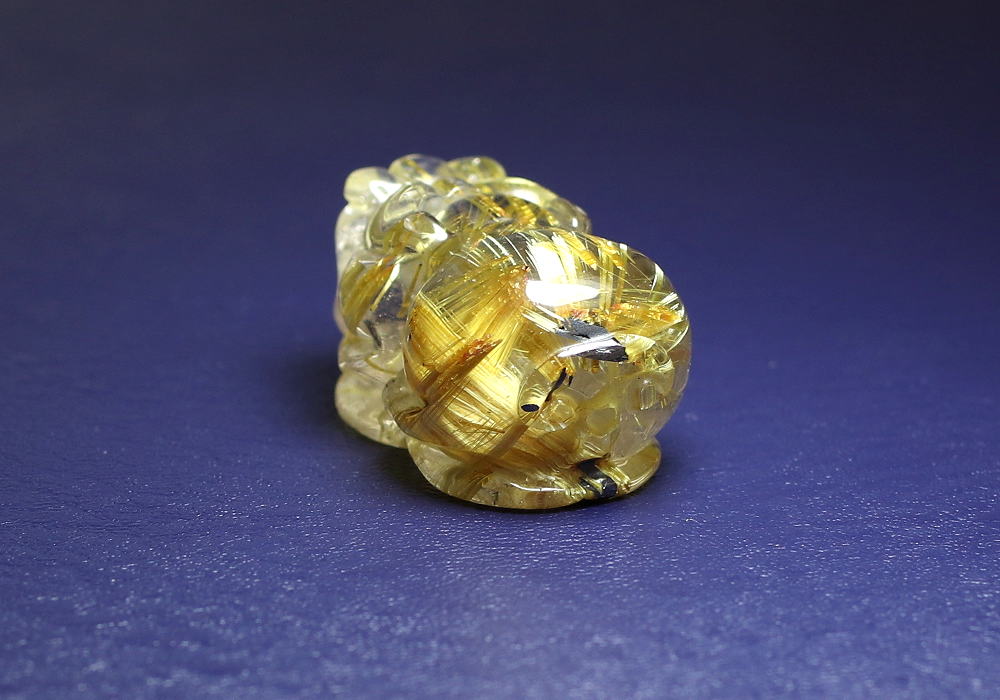 最終価格！ルチル 貔貅 水晶彫刻 貔貅（ヒキュウ） （ルチルクォーツ