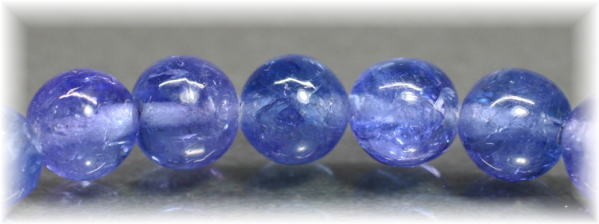 トップクォリティ]宝石質タンザナイトブレスレット（約8mm玉） - 埼玉