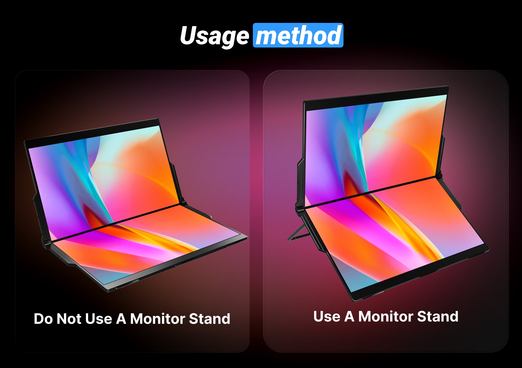 Ingnok デュアル モバイルモニター 15.6インチ FHD 折りたたみ式