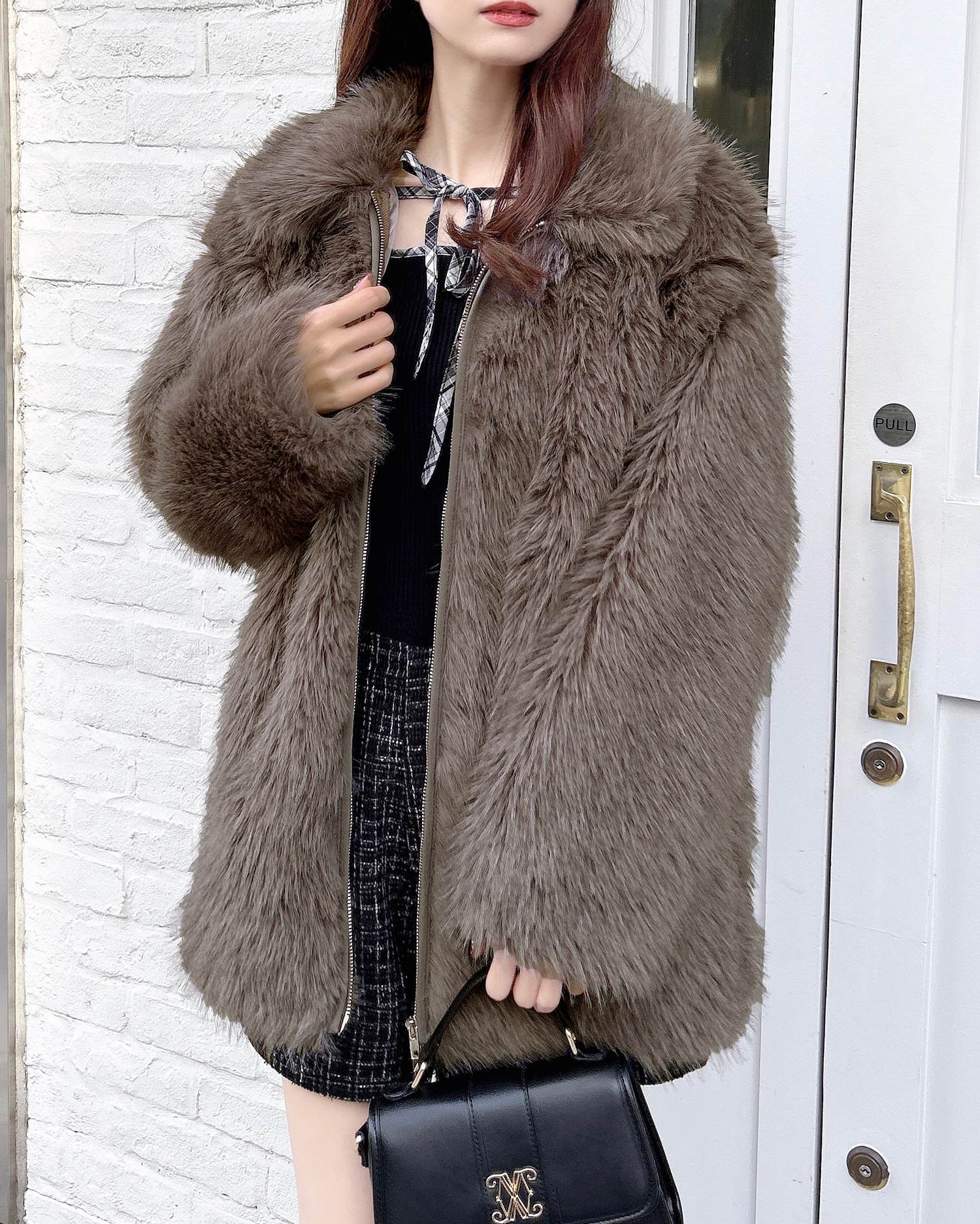 ステンカラーエコファーミドル丈コート｜INGNI(イング) 公式通販