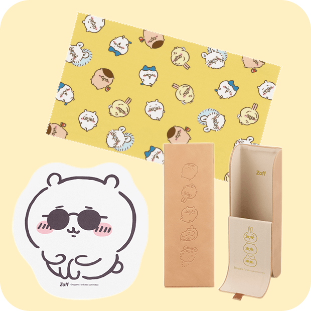 バケーション姿が愛らしい「ちいかわ」×「Zoff」コラボメガネや