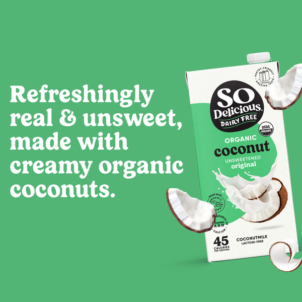 So Delicious Dairy Free Shelf Stable Unsweetened Organic Coconut