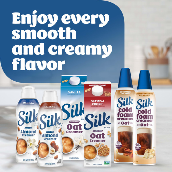Silk Plant-Based Cold Foam Creamer, White Chocolate Macadamia Oat