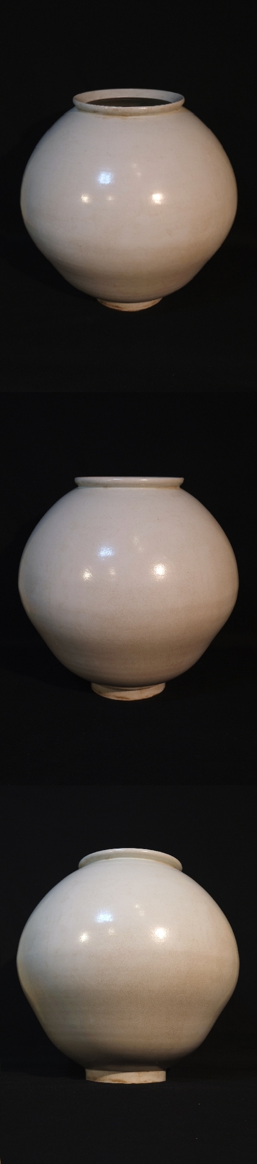 白磁大壺 満月壺 H42.5㎝xW43㎝ 李朝中期 :: ichian