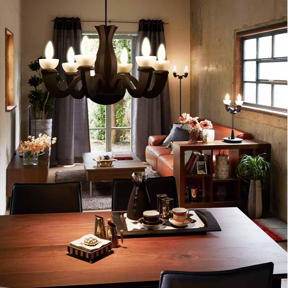 シャンデリア「ピュアブラック C2019-B」約6畳用 | 【公式】大塚家具