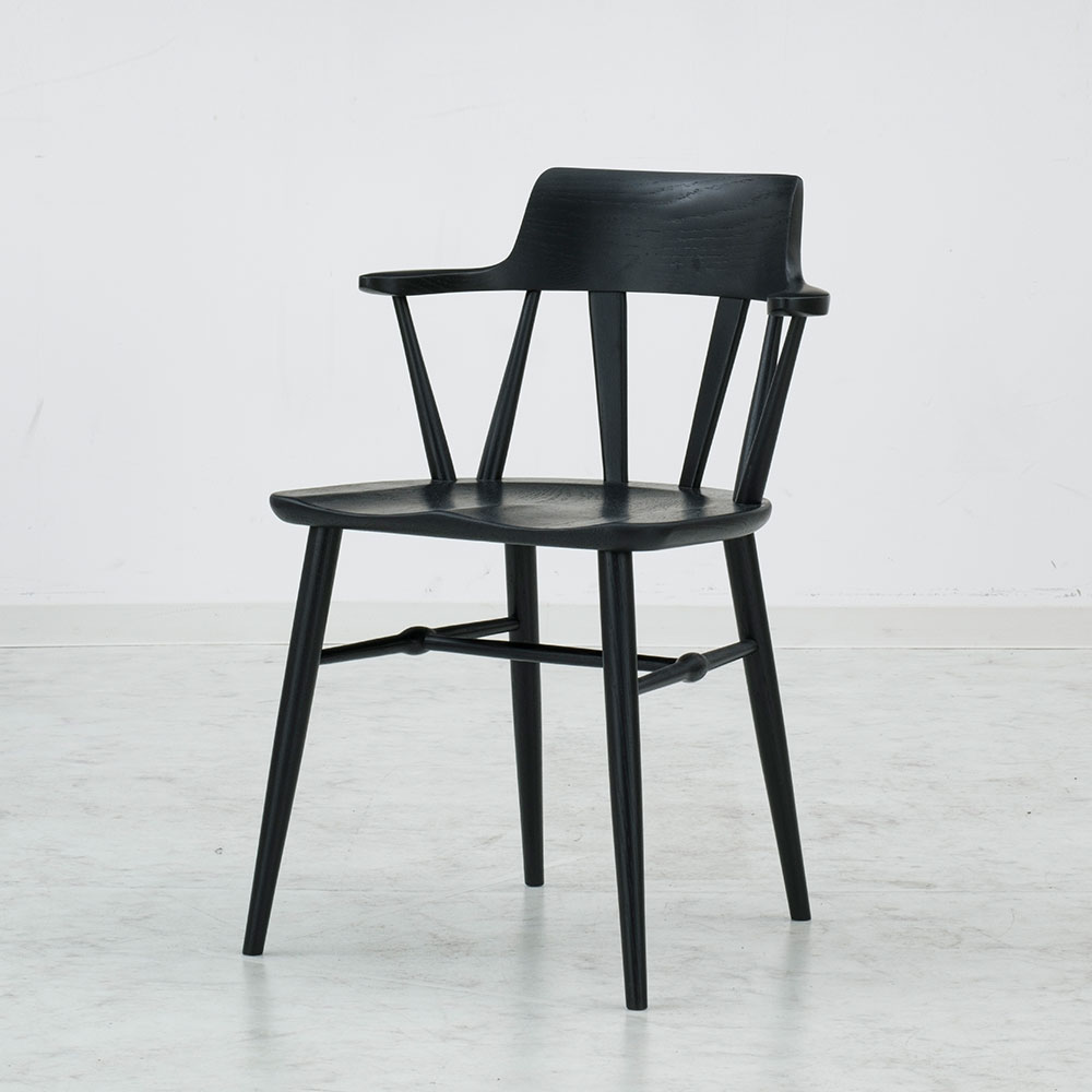 ダイニングチェア「ハル2 NTC-301 WAL」板座 ウォールナット材