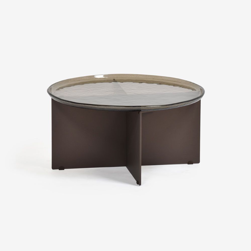 ROLF BENZ（ロルフベンツ）サイドテーブル「970-212」直径60cm ガラス