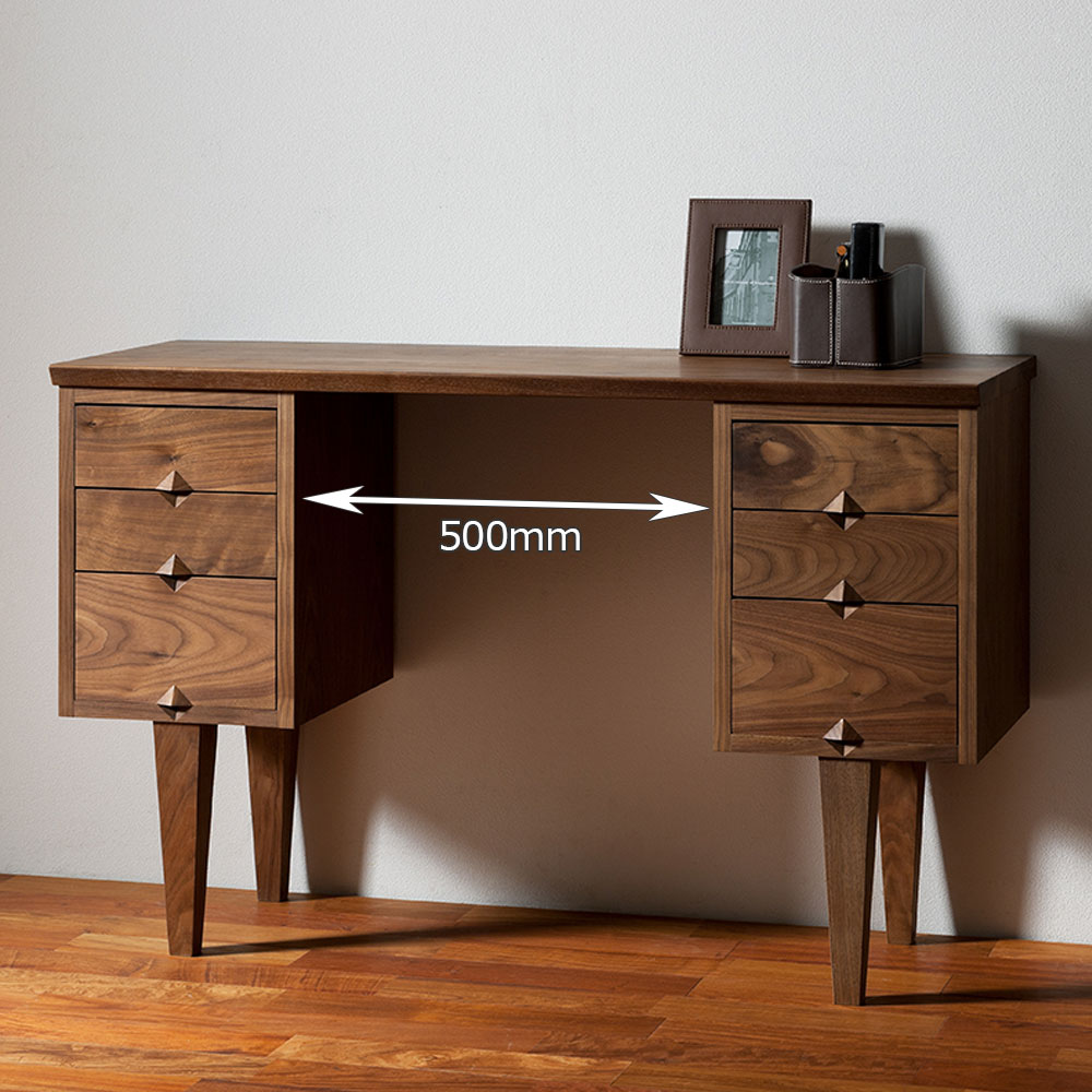 デスク「フラッグ」幅110cm Eタイプ ウォールナット材 天板仕様全2