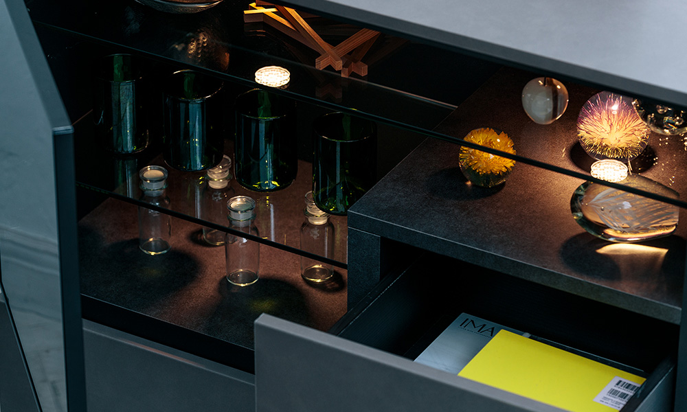 AYANO（綾野製作所）サイドボード「ゼノ ノワール ZL-90UD」幅90cm 全6