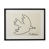 定番品】パブロ・ピカソ 「フクロウ」ブラックフレーム｜ポスター