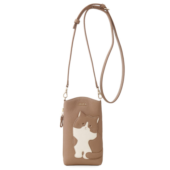 アニマーダ 牛革 スマートフォンポシェット(ネコ) – イビサ オンライン