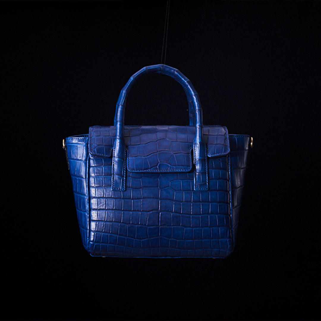 藍染クロコダイル レイーナ 2WAYハンドバッグ – イビサ オンラインショップ