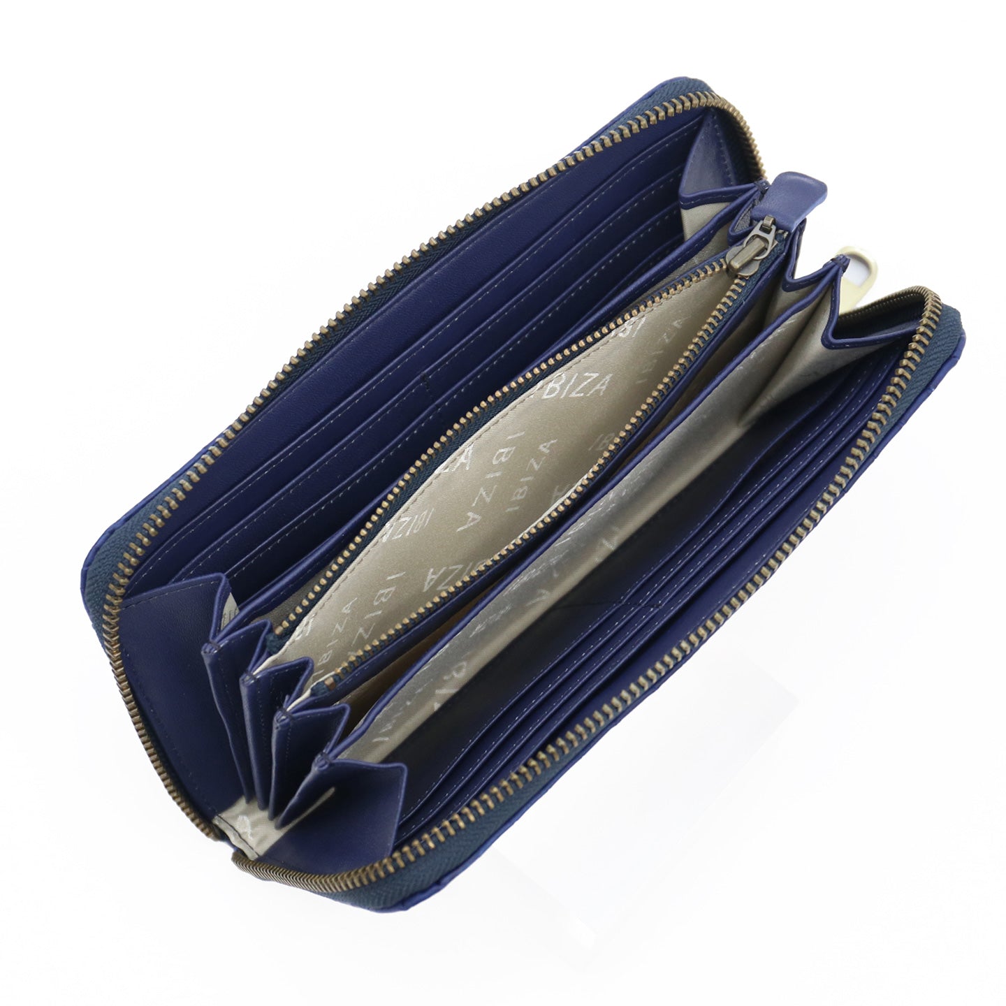 藍染クロコダイル ラウンドファスナー長財布 – イビサ オンラインショップ