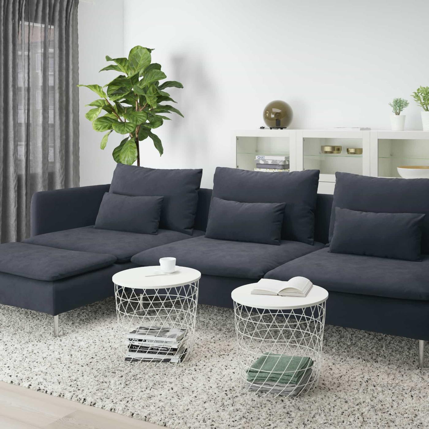 IKEA コアルプ KOARP 1人掛けソファ グレー 背面収納有り IKEA