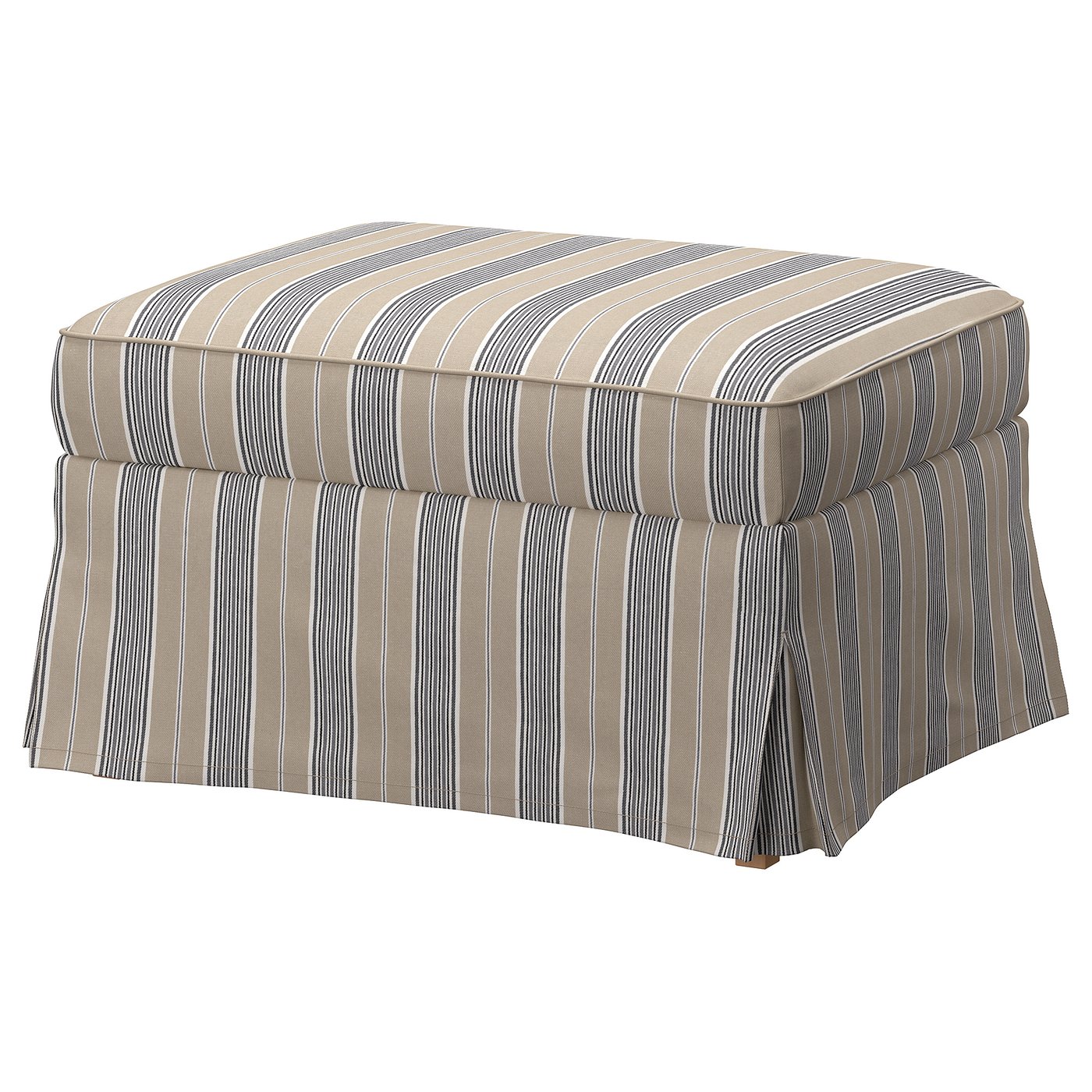 EKTORP エークトルプ オットマン 収納付き, カルルスホヴ ベージュ