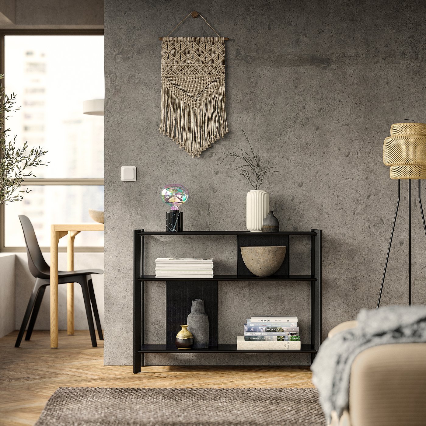 JÄTTESTA イェッテスタ サイドテーブル, ブラック, 95x30 cm - IKEA