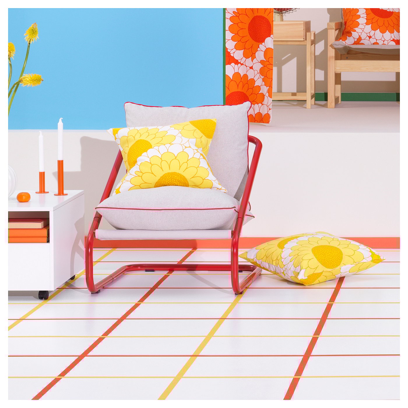 ÖNNESTAD オッネスタード パーソナルチェア フレーム, レッド - IKEA