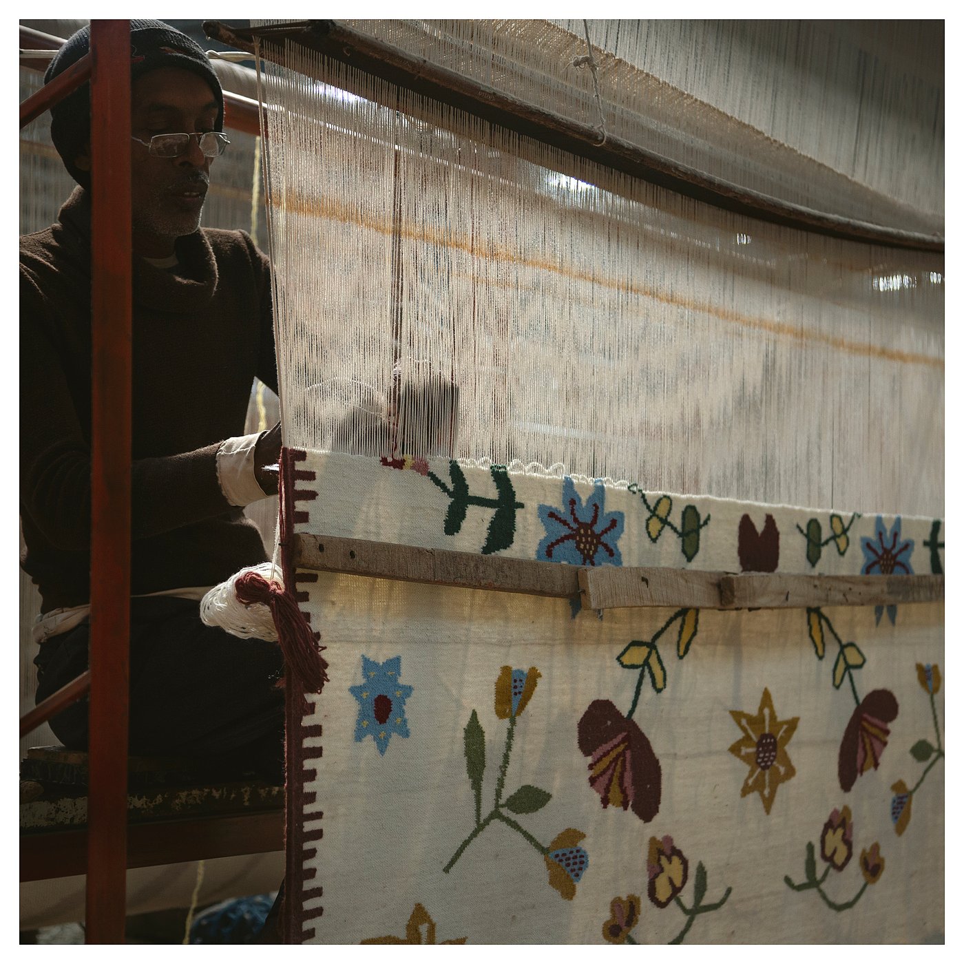 NICKGRÄS rug, flatwoven, multicolor/handmade, 5'7