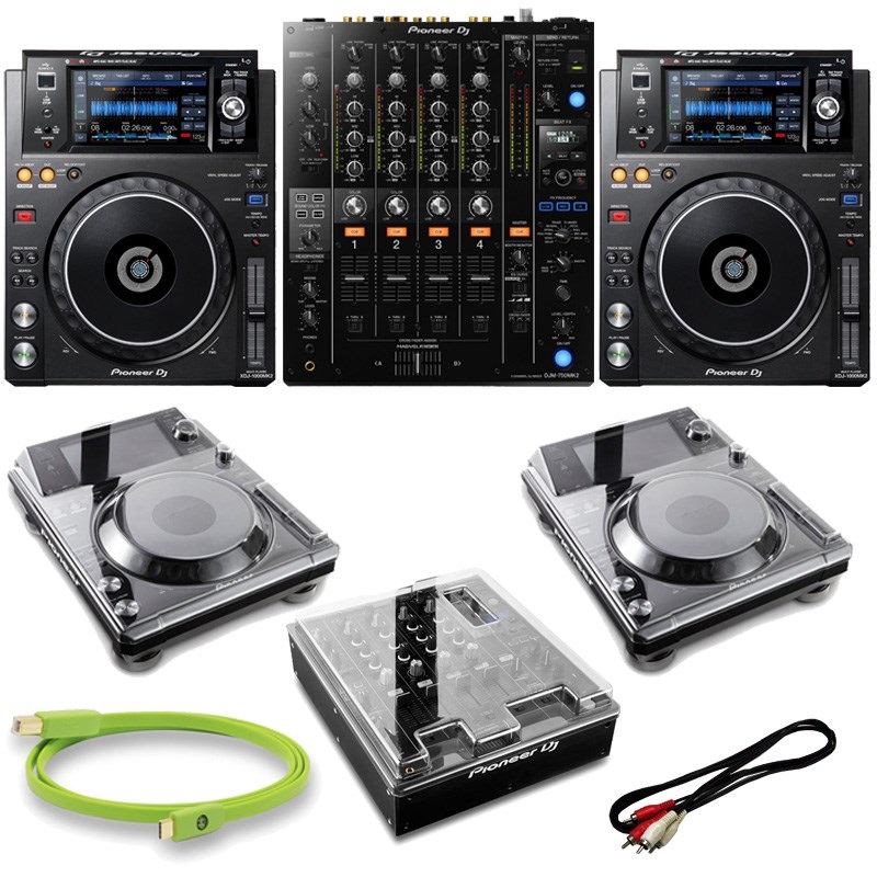 Pioneer DJ XDJ-1000MK2 + DJM-750MK2 クラブスタイル8点SET 【本体