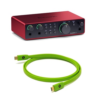 Focusrite Scarlett Solo gen4 + OYAIDE製高品質USBケーブルセット