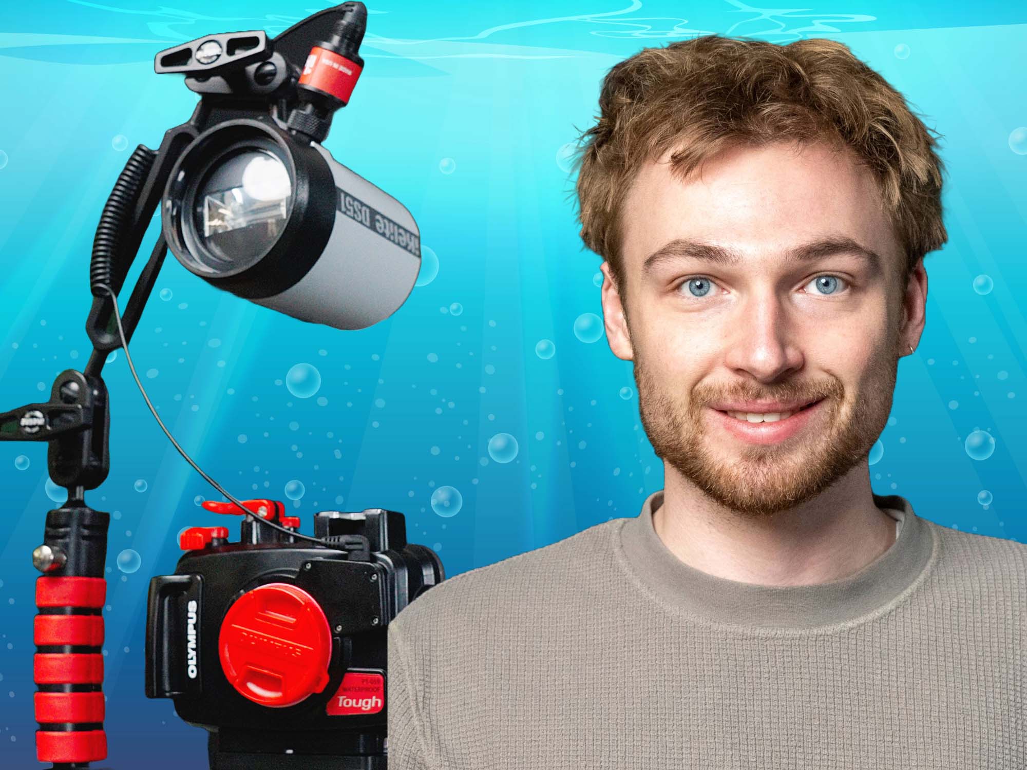 Add a Handle & Stabilizing Tray to your Olympus PT-059 Underwater Hous