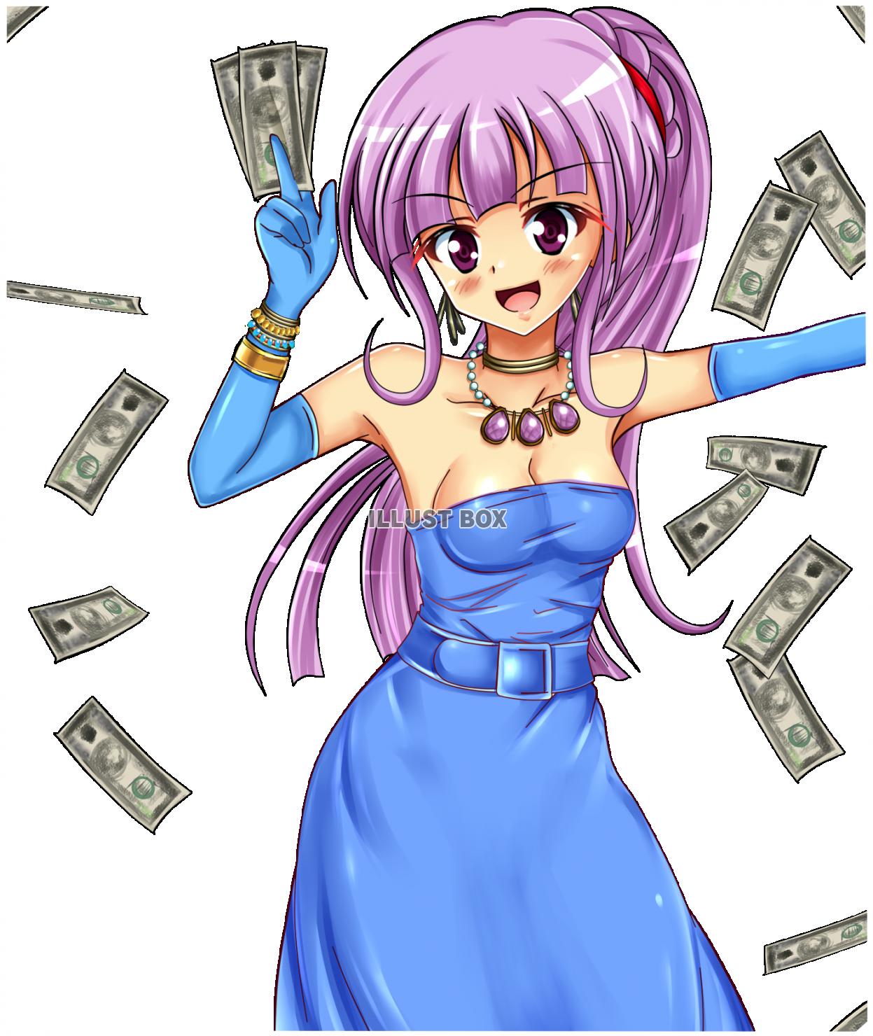 セレブ紫音 1：イラスト無料