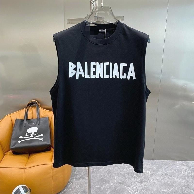 バレンシアガメンズ タンクトップ 流行り ノースリーブ カットソー