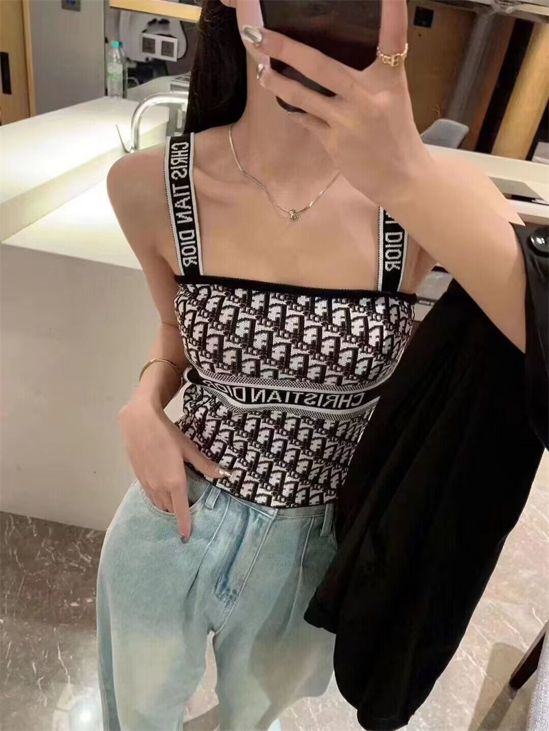 Dior レディース リブニット ディオール キャミソール 高品質