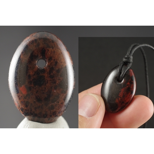 十勝石（オブシディアン） 大珠 天然石販売 名取貴石 天然石・国産原石