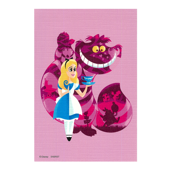 Disney100 キャンバスポストカード アリス＆チェシャ猫