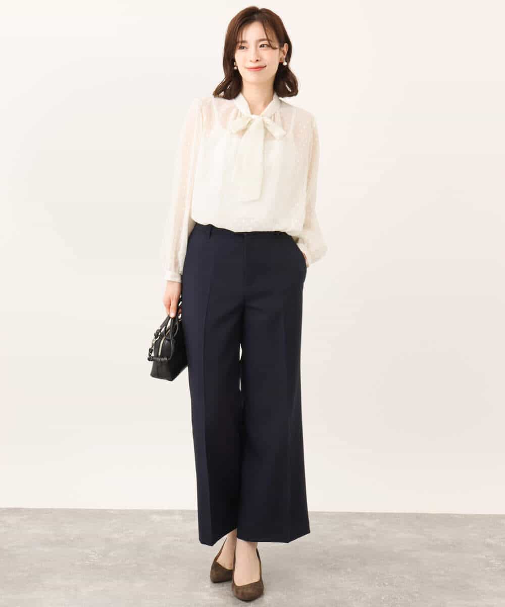 ドットシアーボウタイブラウス/洗える(ブラウス・シャツ) | OFUON le