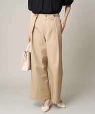 洗える】チノタックワイドパンツ(フルレングスパンツ) | a.v.v(アー