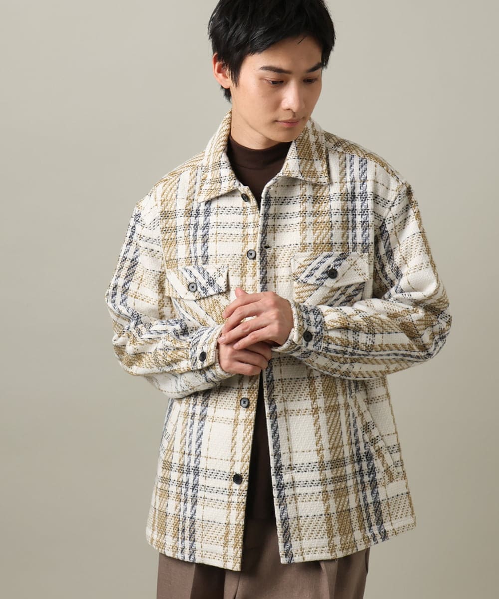 洗濯機で洗える】ツイードチェックCPOジャケット(その他のコート