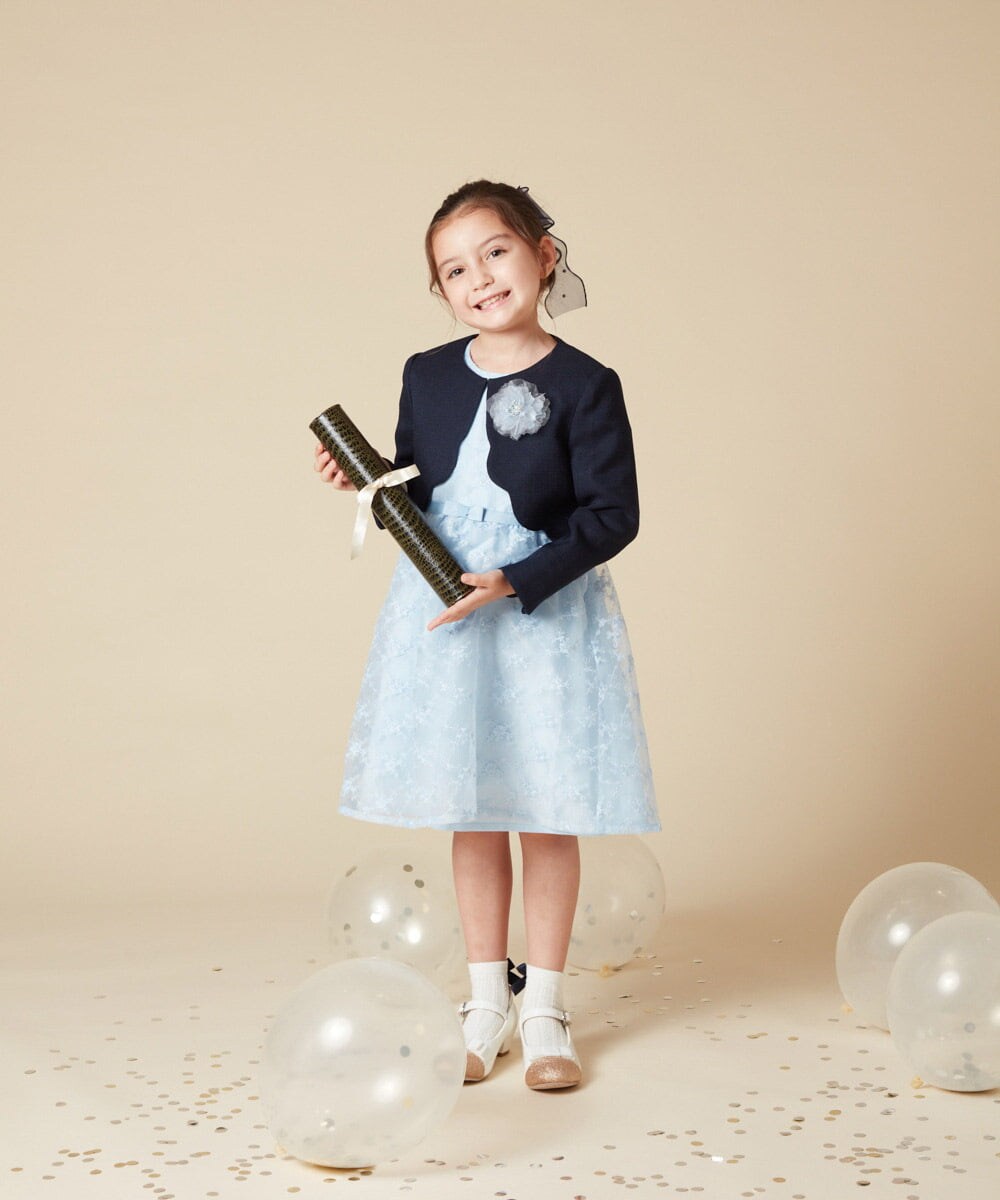 100-130]【結婚式/セレモニー/オケージョン】オーガンジーフラワー刺繍