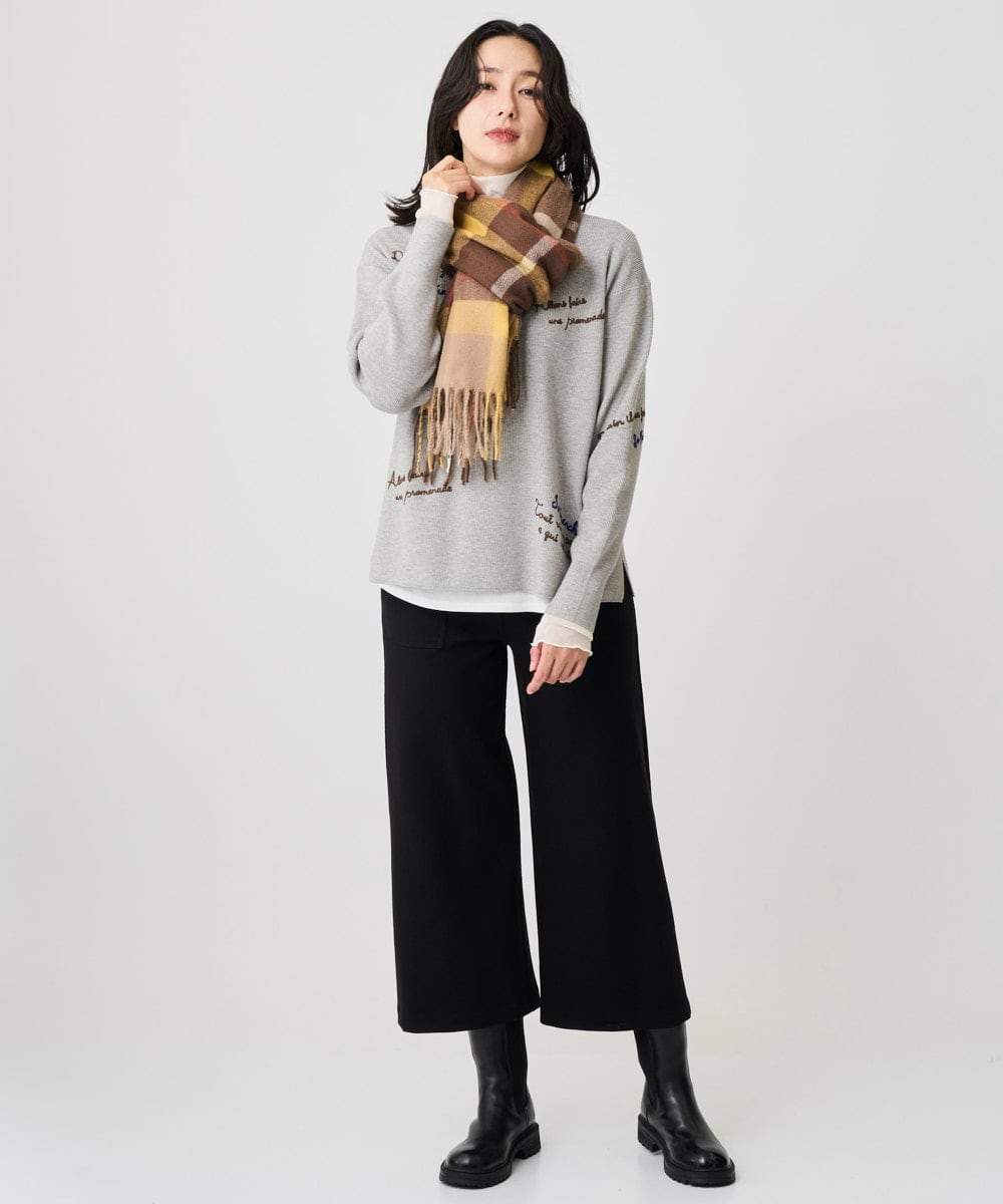 新色追加/日本製]デュアルウォームガウチョパンツ(ガウチョ・ワイド