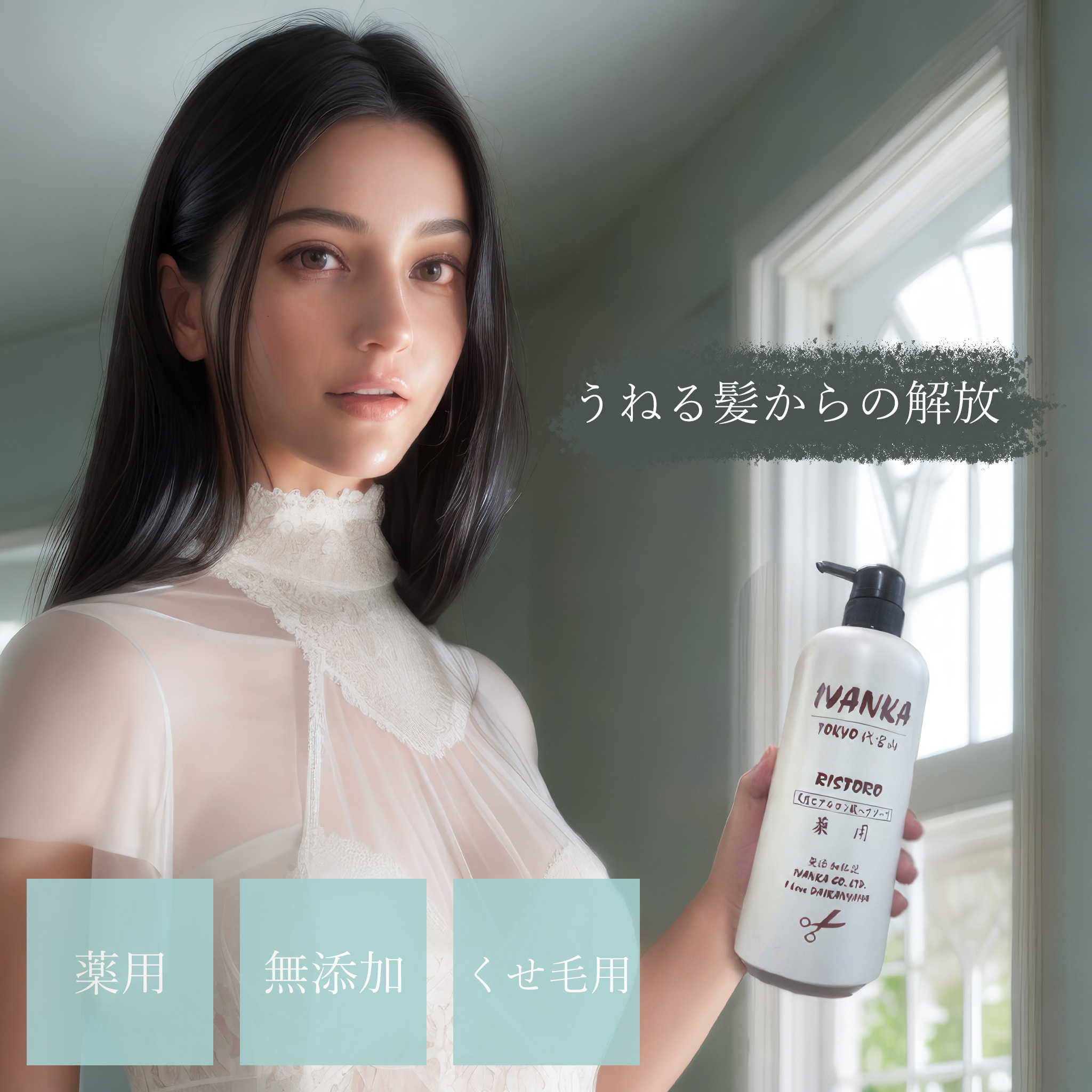 くせ毛用シャンプーIVANKAリストロ