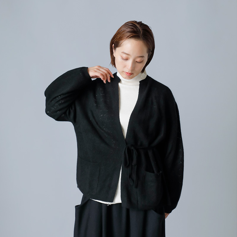 TOWAVASE トワヴァーズ ホワイトカシミヤ カシュクール ニット パニエ