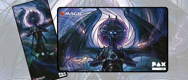 PAX East会場限定販売プレイマット公開、ステンドグラス風に描かれた