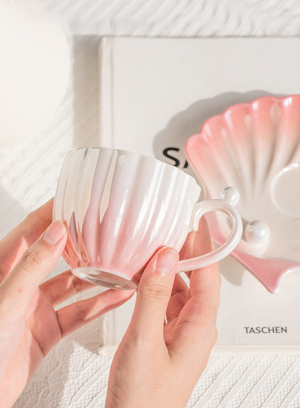 IwaiLoft オパールシェル カップ&ソーサー おしゃれ コーヒーカップ