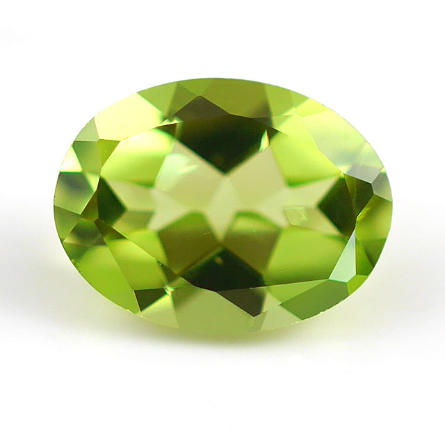 ペリドット ルース(裸石) 1.32ct, オーバル(楕円形) (ペリドート/橄欖