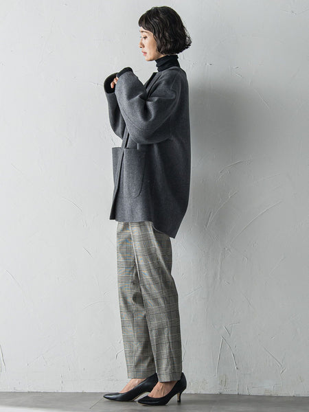 la.f...ラエフ ノーカラーリバーコート 極>”軽さと贅沢なぬくもり”ノーカラーリバーコート | la.f（ラ