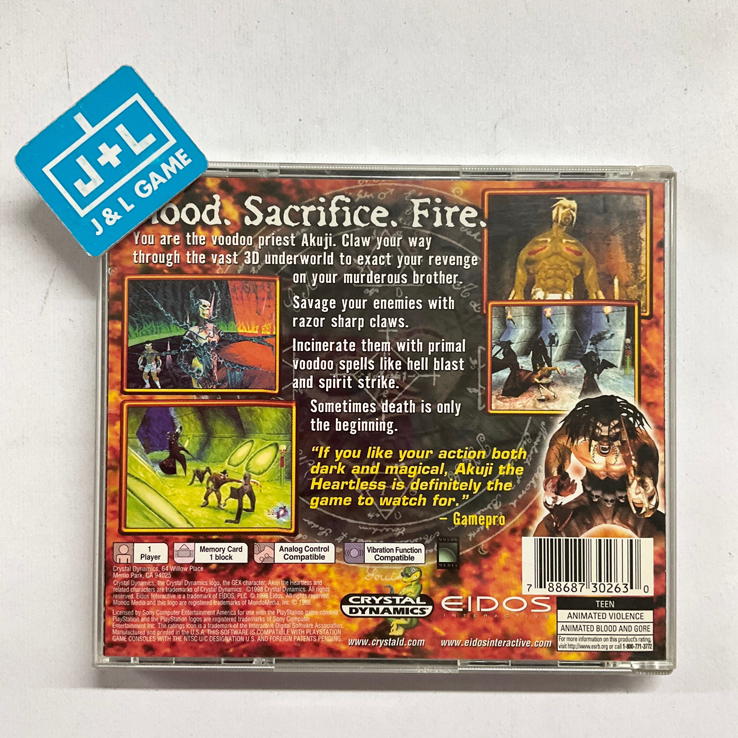 Akuji The Heartless - (PS1) PlayStation 1 [Pre-Owned] | J&L Game