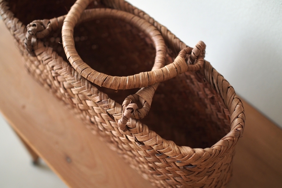 横長の山葡萄あじろ編みバッグ - ウェブショップ - jokogumo - よこぐも