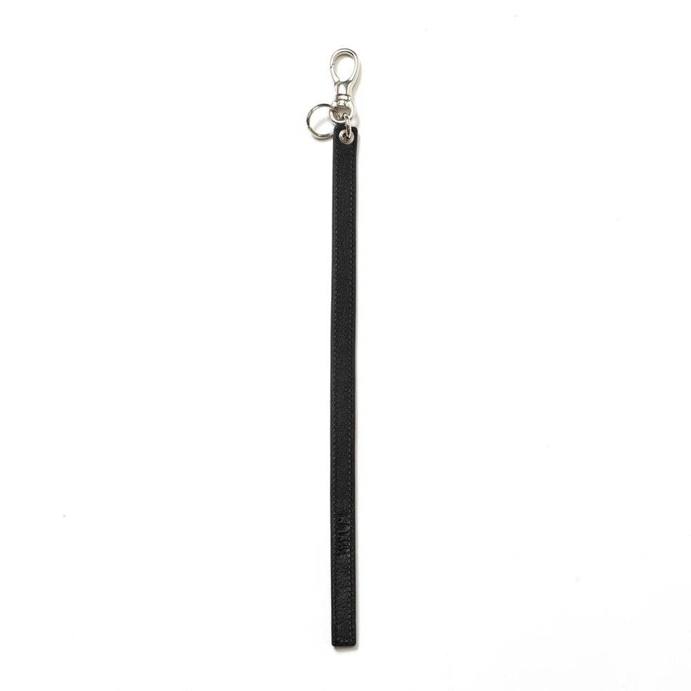 CALEE/STUDS LEATHER LONG KEY RING（BLACK）［スタッズレザーロング