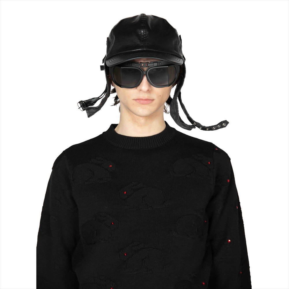 30％OFF】DAIRIKU/Red-eyed Rabbit Tite Knit（Black）［ラビット