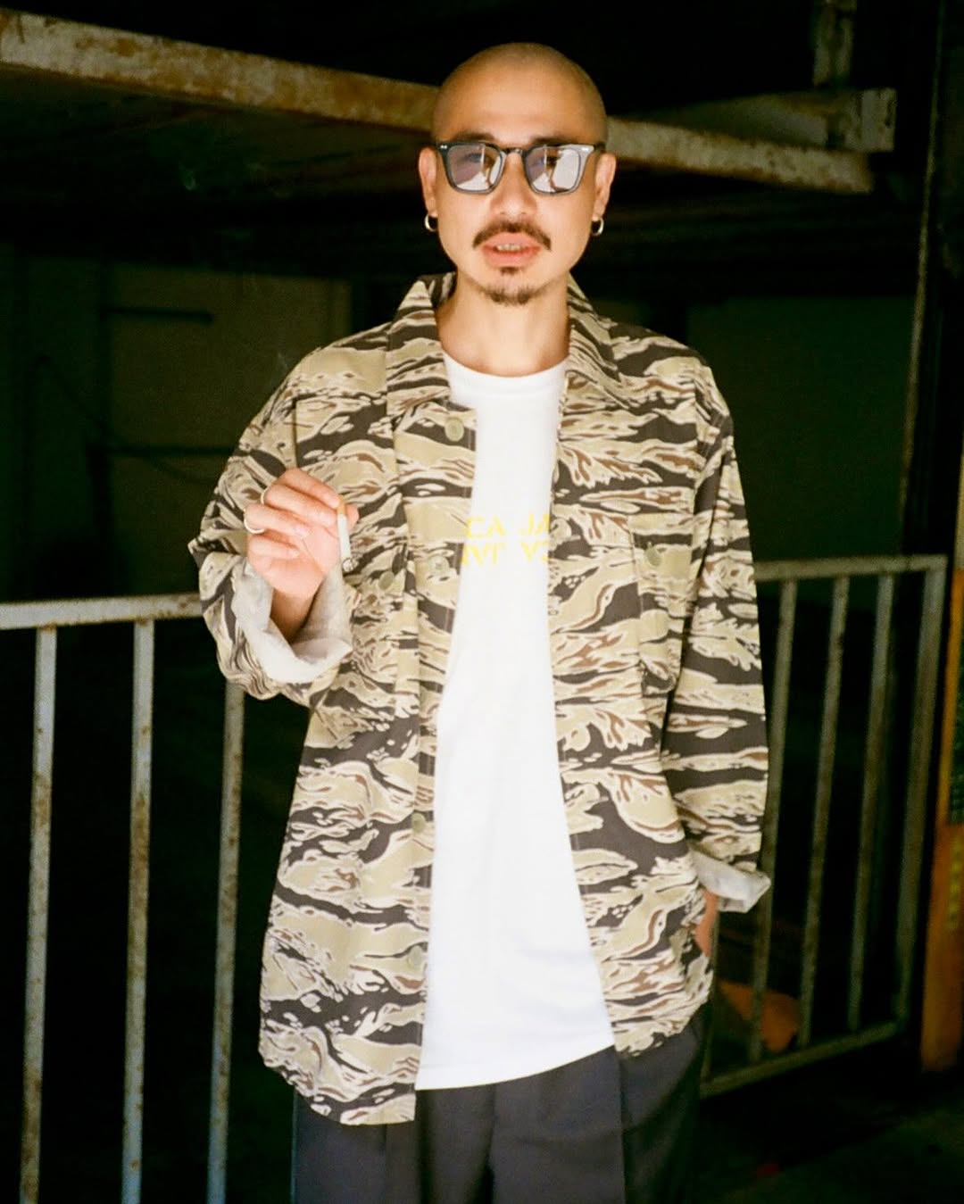 WACKO MARIA/TIGERCAMO ARMY SHIRT（BEIGE）［タイガーカモアーミー