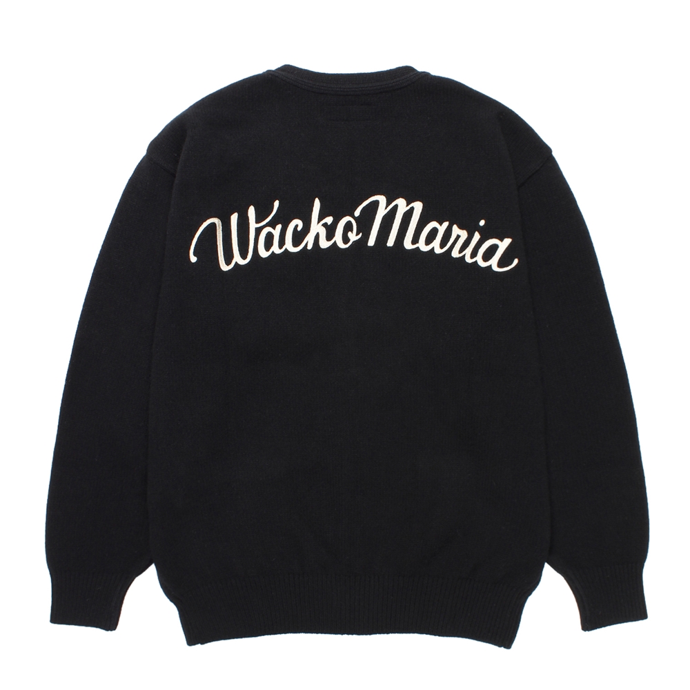 WACKO MARIA/CLASSIC KNIT CARDIGAN（BLACK）［クラシックニット