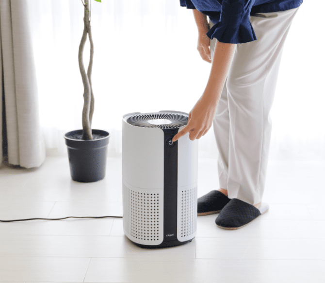 コンパクトサイズで最大18畳のお部屋に対応できるパワフルな空気清浄機